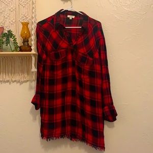Buffalo plaid tunic